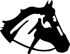 Horse Head Right Side View Silhouette Sketch Style Svg Vector, Free Vectors File